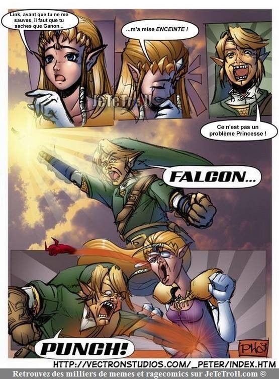 Link, Zelda, Ganondort, Falcon... Ménage à 4