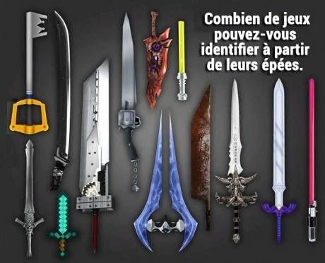 Combien de jeux reconnaissez vous grâce à son épée ?