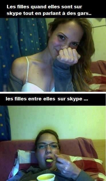 Comportement de fille sur Skype