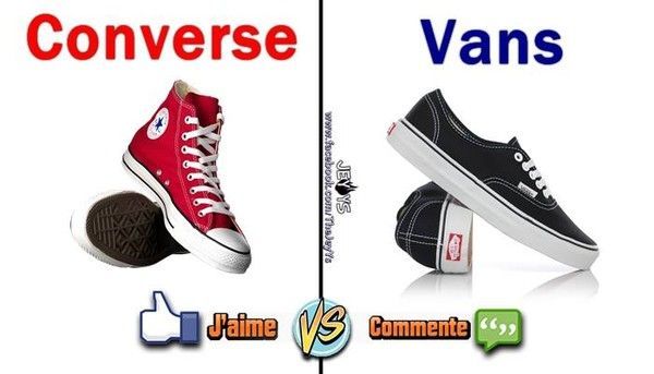 Converse VS Vans : A vous de voter !