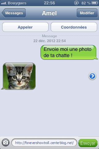 Photo de chatte par SMS ?