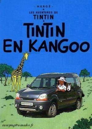 Nouvelle aventure de Tintin : Tintin en kangoo