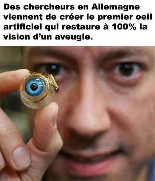 Le premier oeil artificiel