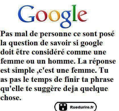 Google : femme ou homme ?