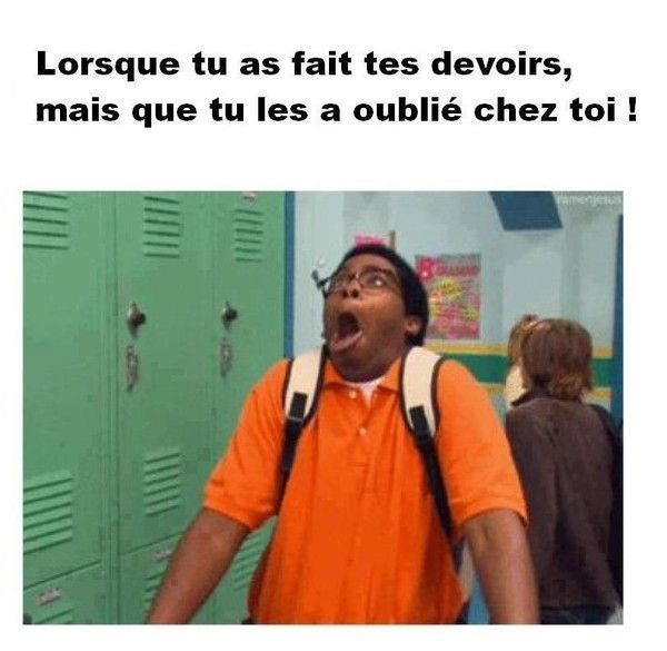 Quand on oubli ses devoirs à la maison...