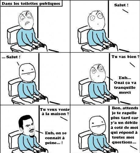 Forever alone aux toillettes 