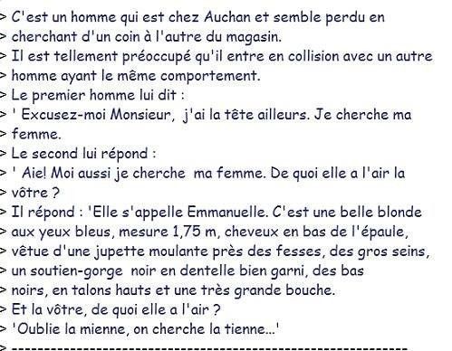 Auchan : un homme perd sa femme :o