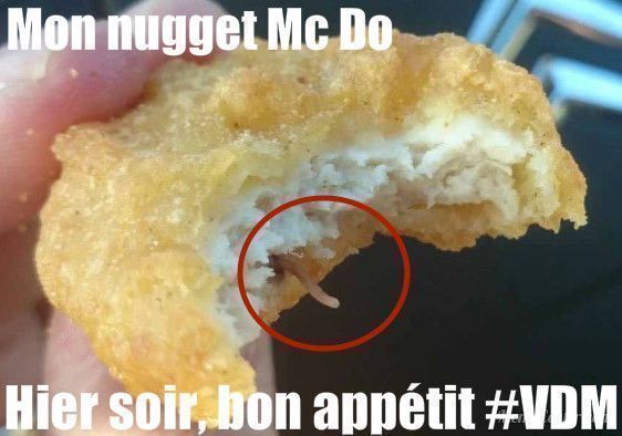 Mon nugget au Mc Do hier soir #VDM