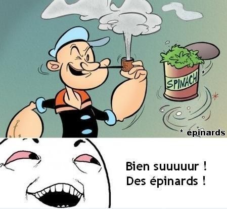 Popeye et les épinards...