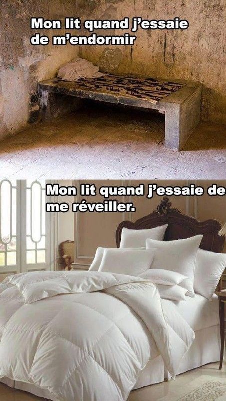 Mon lit est différent le soir et le matin...