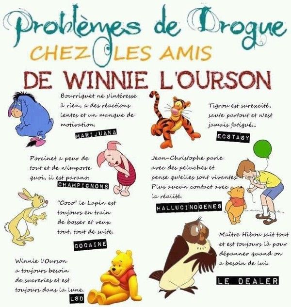 Problème de drogue chez Winnie l'Ourson