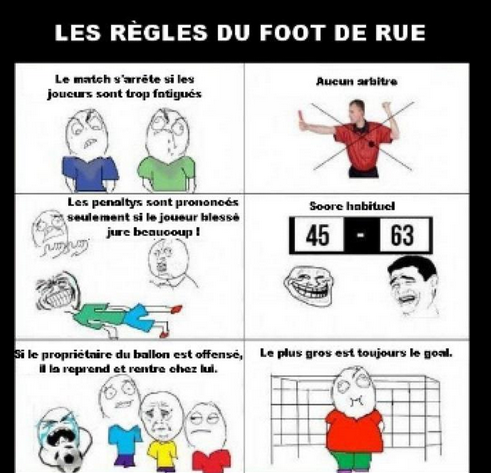 Les règles du foot de rue