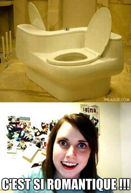 Des toilettes si romantiques...