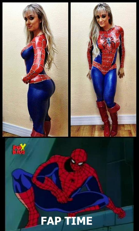 Fap time for Spiderman...