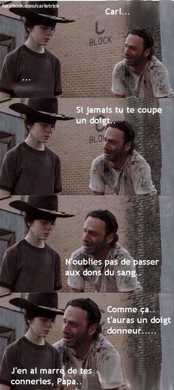 Walking dead blague, doigt d'honneur