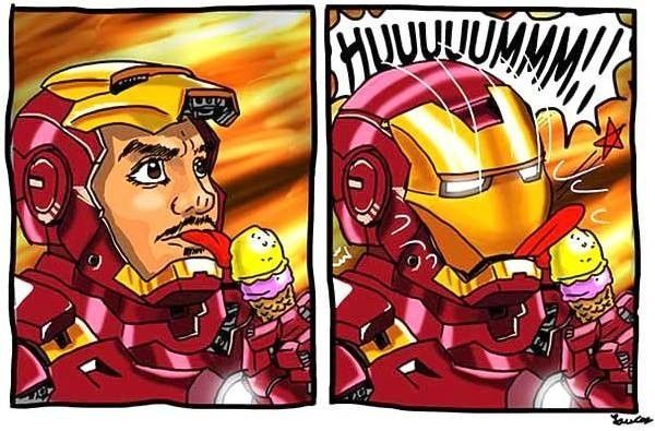 Iron Man ne mange jamais de glace