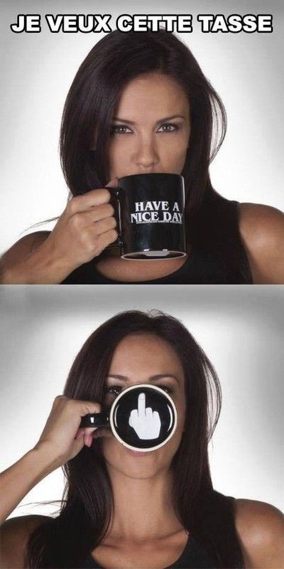 Une tasse qui résume l'humeur du matin