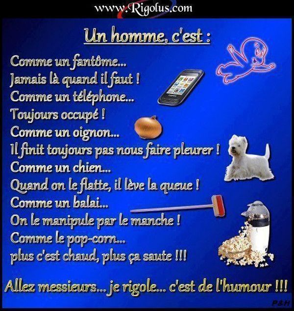 Un homme c'est...