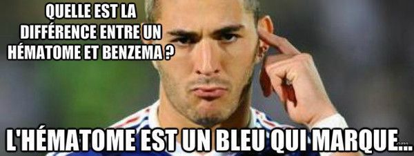 Différence entre un hématome et Benzema ?