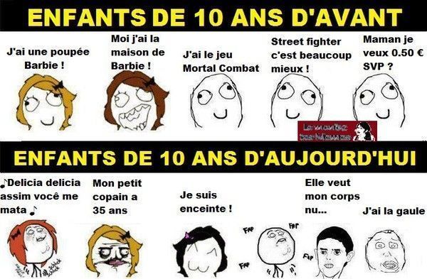 Enfants de 10 ans, hier & aujourd'hui